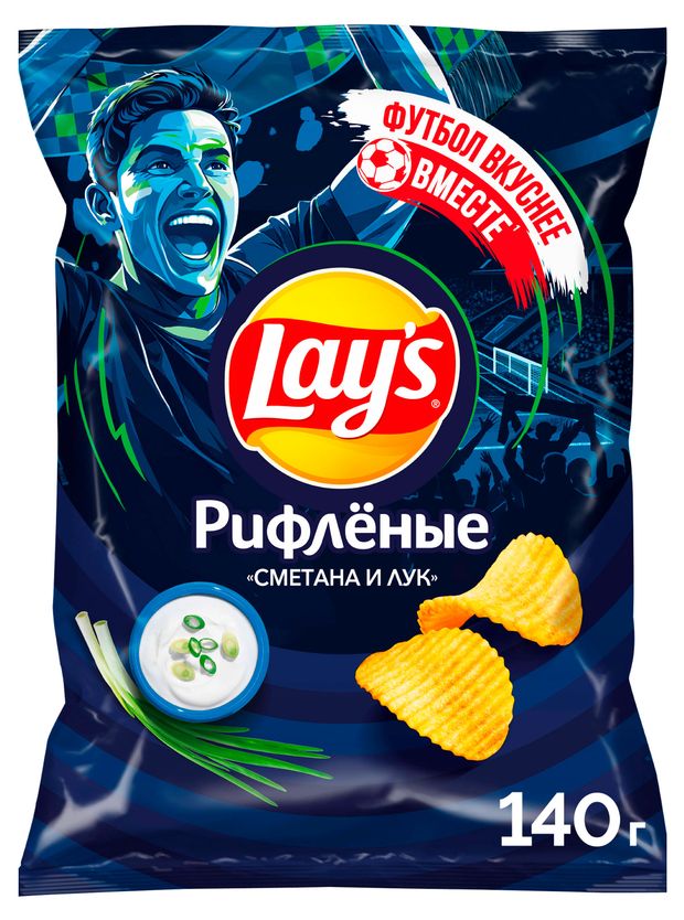 Чипсы картофельные Lay's со вкусом сметаны и лука, 140 г