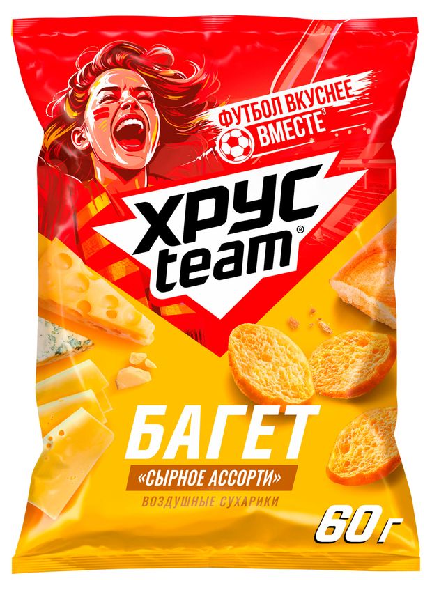 Сухарики Хрусteam Багет Сыр, 60 г