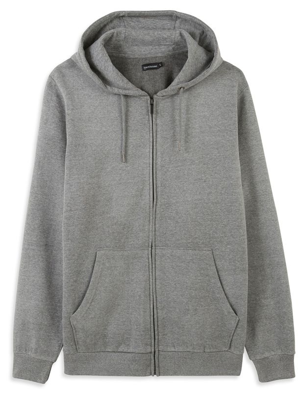Толстовка спортивная мужская InExtenso серая, р.S-3XL
