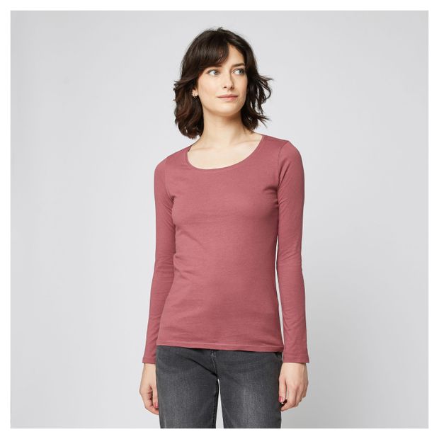 Футболка женская InExtenso с длинным рукавом розовая, р. XS-XXL