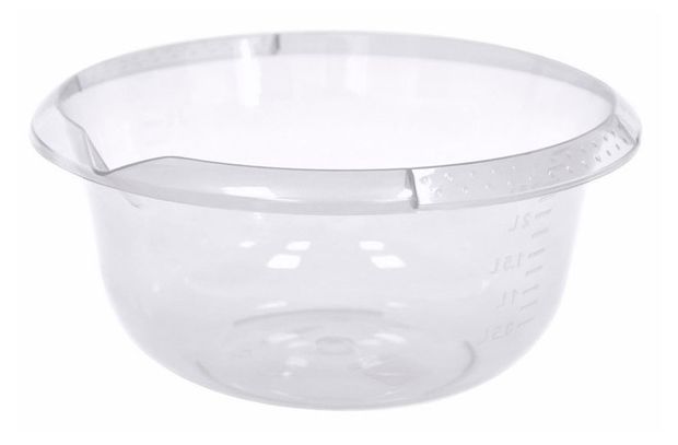 Миска Violet с мерным делением прозрачная, 2 л