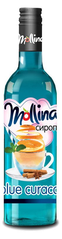 Сироп Mollina со вкусом блю кюрасао, 345 мл
