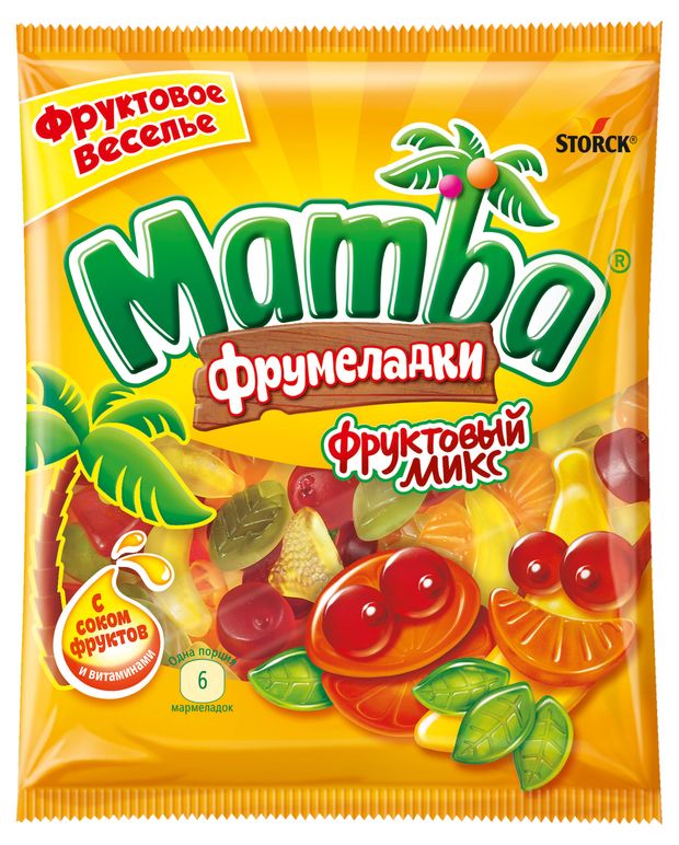 Мармелад жевательный Mamba Фруктовый микс Германия, 72 г