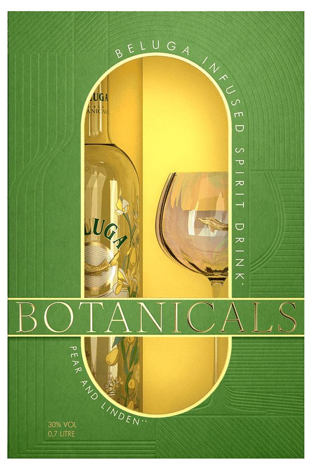 Водка BELUGA Noble Botanicals Груша липа Россия, 0,7 л + бокал 450 мл