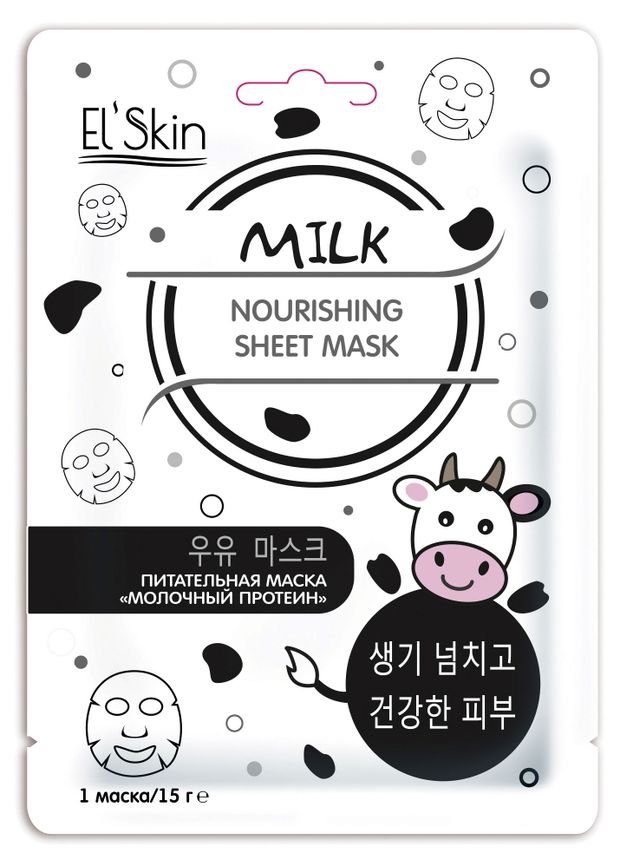 фото Маска для лица elskin питательная молочный протеин корея, 15 г