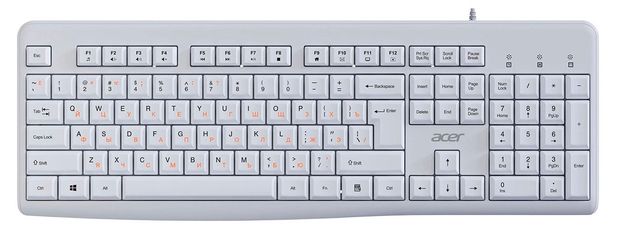 Клавиатура проводная Acer OKW500 белая