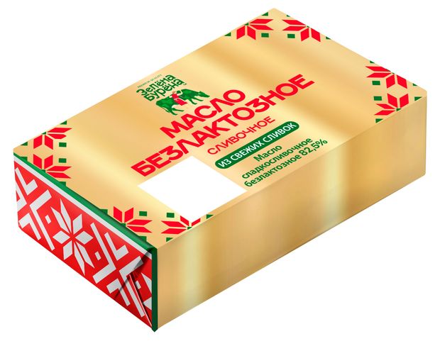 Масло сливочное Зелёна-Бурёна безлактозное 82,5% БЗМЖ Беларусь, 180 г