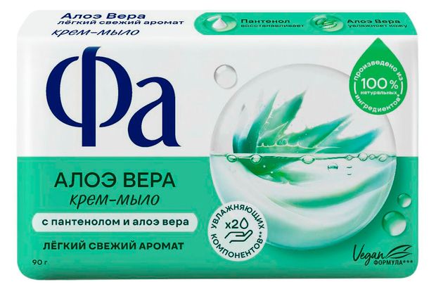 Крем-мыло туалетное Фа с пантенолом и алоэ вера, 90 г