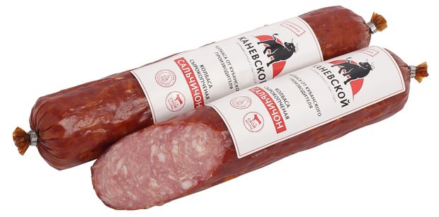 Колбаса свиная сырокопченая Каневской Сальчичон из свинины, ~ 500 г