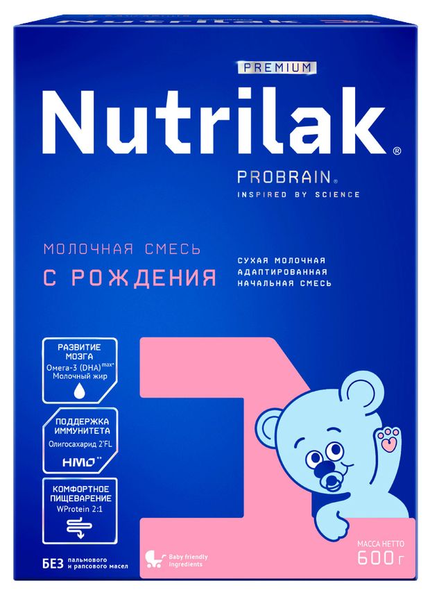 Смесь сухая молочная Nutrilak Premium 1 адаптированная начальная, 600 г