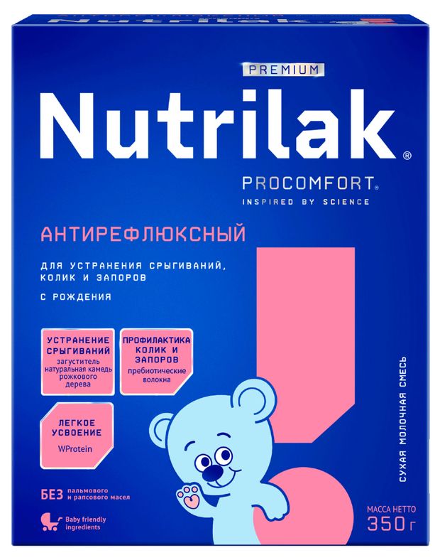 Смесь молочная Nutrilak Premium Антирефлюкс с рождения, 350 г