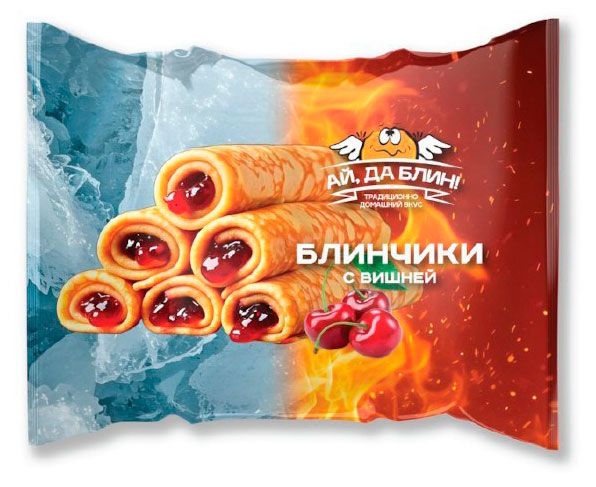 Блинчики сладкие Ай, да блин! с вишней замороженные, 360 г