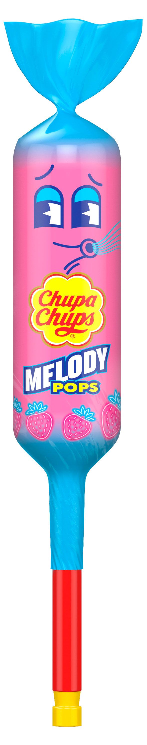 Карамель Chupa Chups Мелоди Попс Клубника Китай, 15 г