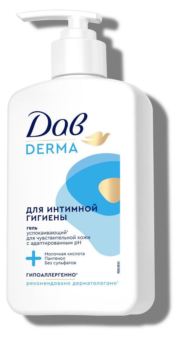Гель для интимной гигиены Дав Derma успокаивающий для чувствительной кожи, 280 мл