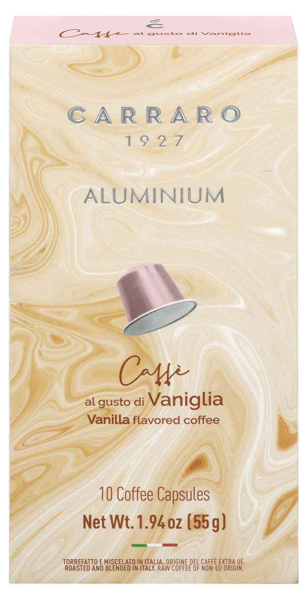 Кофе капсульный Carraro Aluminium Vanilla Италия, 10 капсул