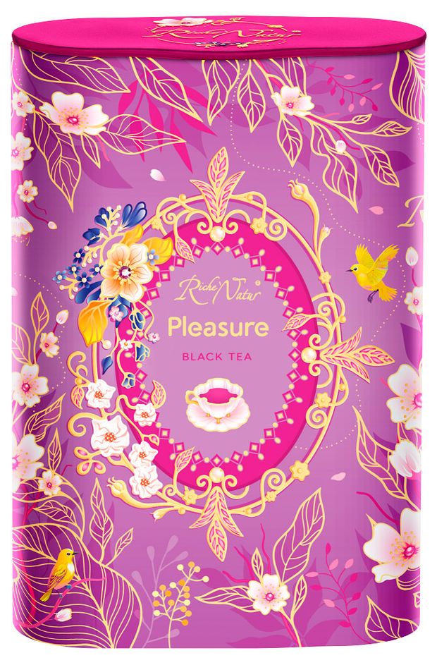 Чай черный Riche Natur Pleasure Наслаждение с ароматом вишни с и сливы, 100 г