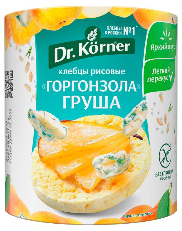 Хлебцы рисовые Dr. Korner Горгонзола груша, 80 г