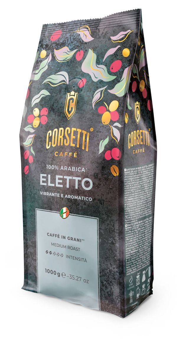 Кофе зерновой CORSETTI Eletto 100% арабика, 1 кг