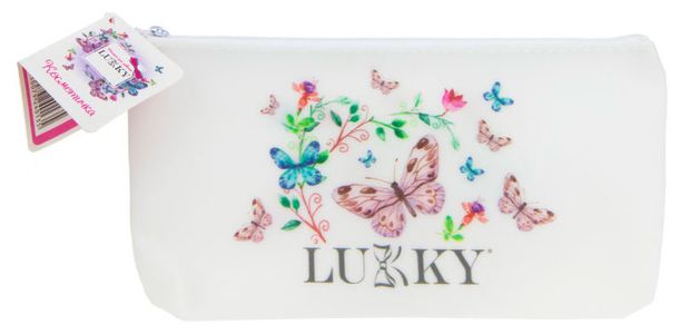 Косметичка матовая Lukky с принтом, 20х10 см