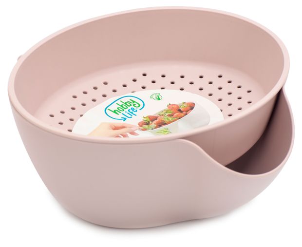 Дуршлаг Hobby Life Smart с миской микс цветов 23 см, 1 шт в ассортименте