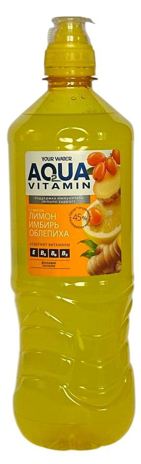 Вода питьевая Your Tea Aqua Vitamin со вкусом лимона имбиря и облепихи Беларусь, 750 мл