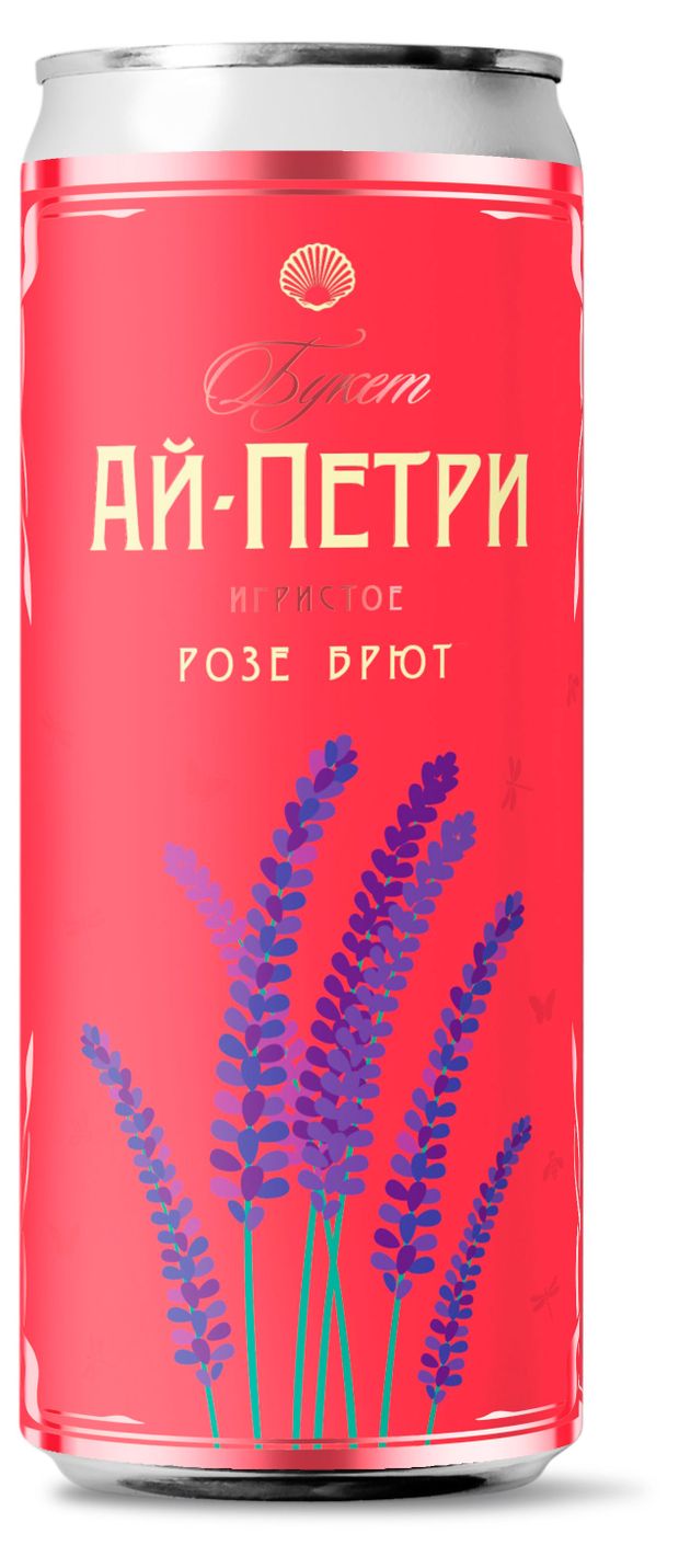Игристое вино Букет Ай-Петри розовое брют Россия, 0,25 л