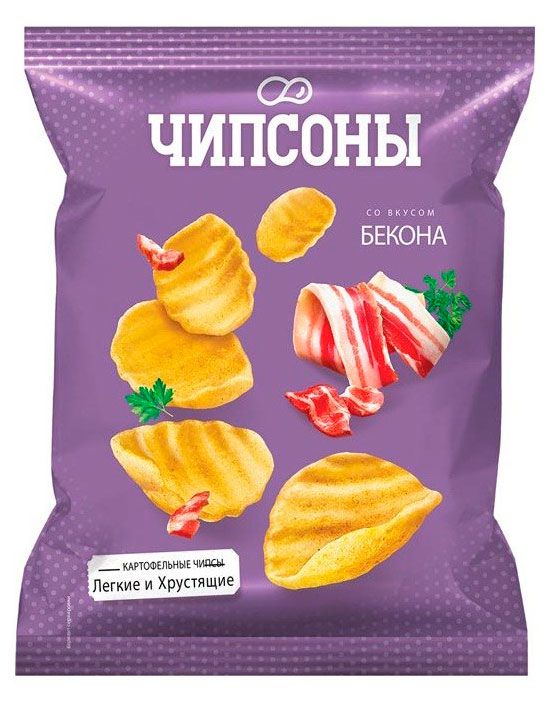 Чипсы картофельные Чипсоны со вкусом бекона, 40 г