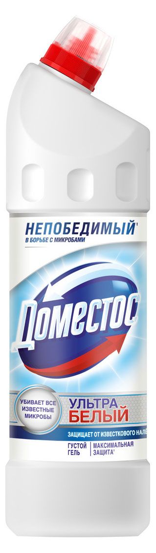 фото Чистящее средство для туалета и ванной доместос ультра белый антибактериальный эффект, 1 л