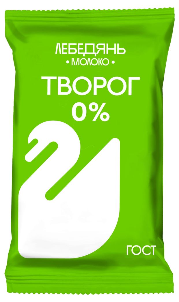 Творог обезжиренный Лебедяньмолоко брикет 0% БЗМЖ, 180 г