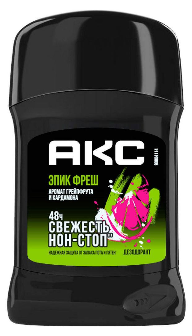 Дезодорант-карандаш мужской Акс Epic Fresh от запаха пота 48 часов твердый стик, 50 мл