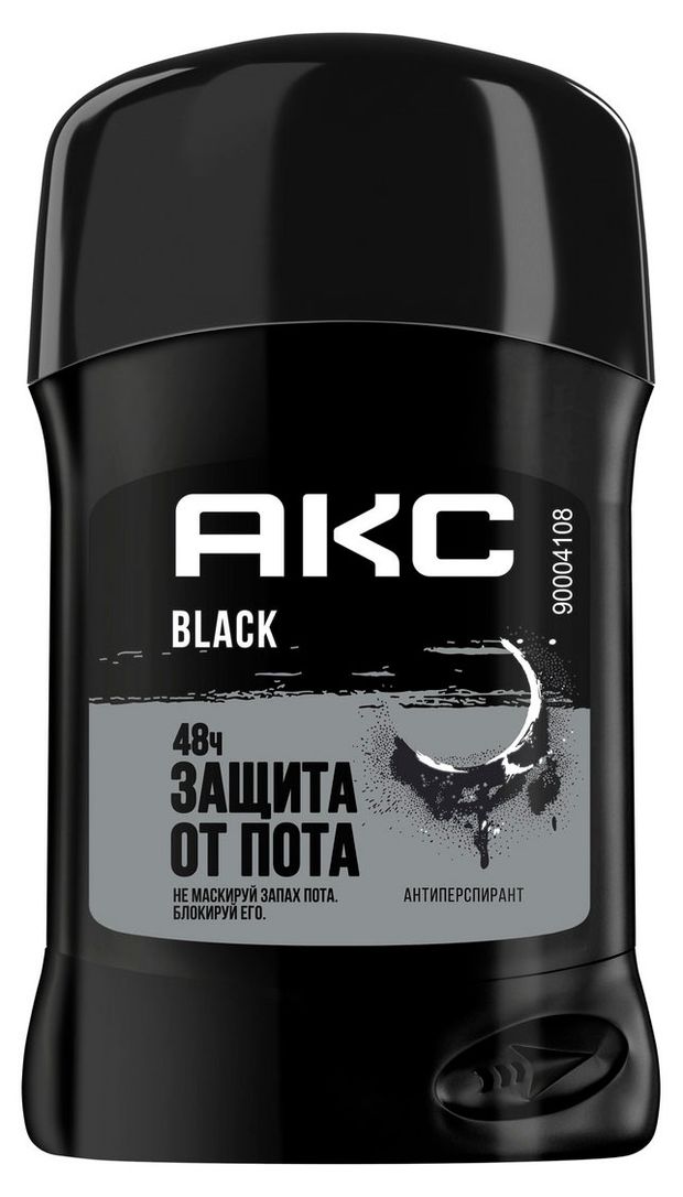 Дезодорант-антиперспирант мужской Акс Black Морозная груша и кедр твердый стик, 50 мл