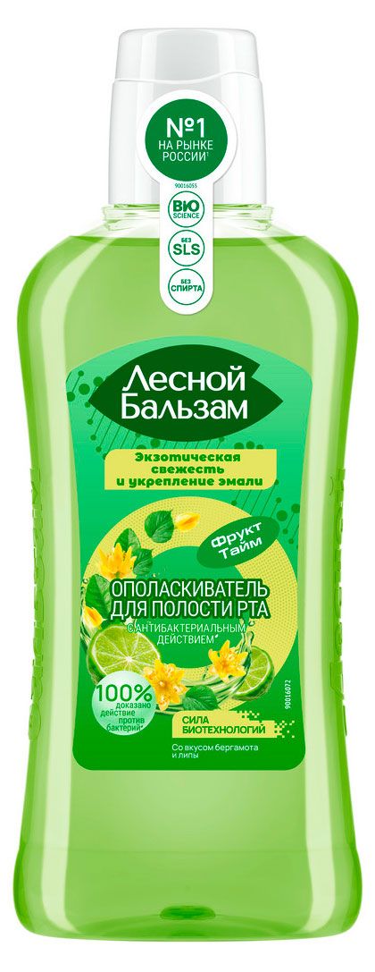 Ополаскиватель для полости рта Лесной Бальзам для укрепления эмали с антибактериальный эффектом, 400 мл