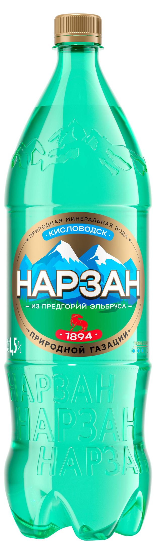 Вода минеральная Нарзан природной газации, 1,5 л