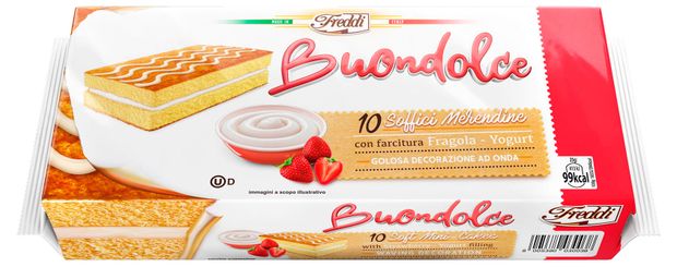 Мини-пирожные Freddi Buondolce Клубника йогурт Италия, 250 г