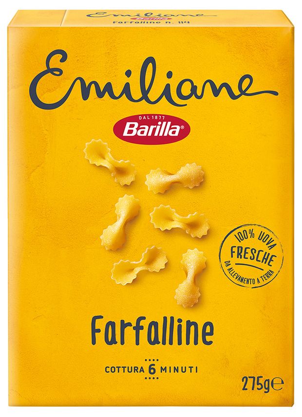 Макаронные изделия Barilla Emiliane Farfalline Фарфаллине яичные Италия, 275 г