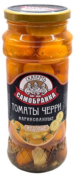 Томаты черри Скатерть-Самобранка маринованные медовые, 580 мл