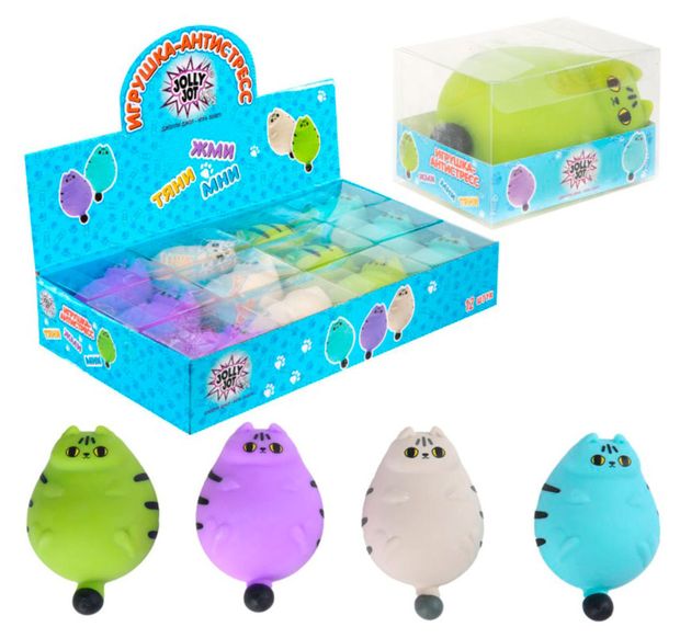 Игрушка-антистресс Jolly Jot Котейка 10 см, 1 шт в ассортименте