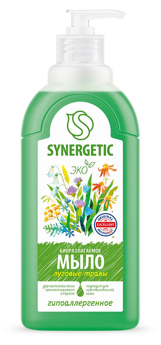 Мыло жидкое Synergetic Луговые Травы, 500 мл