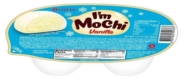 Мороженое моти Im Mochi ванильное со вкусом и ароматом ванили в рисовом пироге ЗМЖ, 62 г