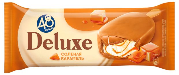 Мороженое 48 Копеек Deluxe Эскимо соленая карамель, 59 г