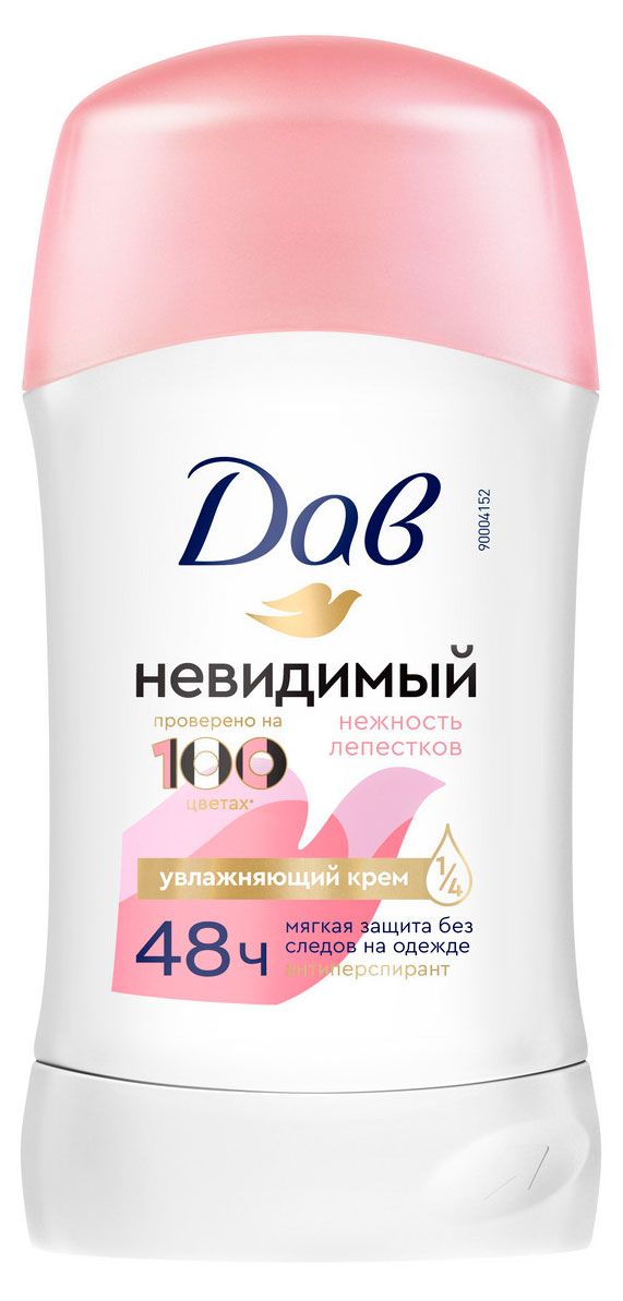Дезодорант-антиперспирант женский Дав Невидимый Нежность лепестков твердый стик, 40 мл