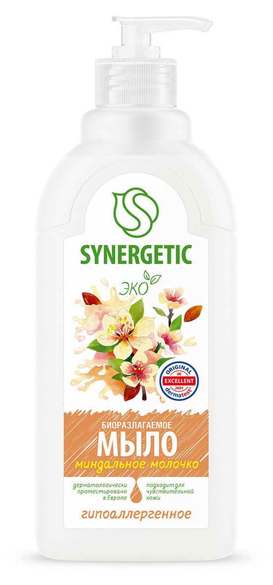 Жидкое мыло Synergetic Миндальное молочко, 500 мл