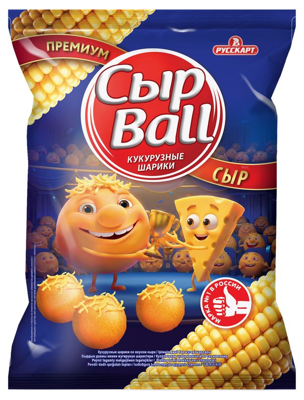 Кукурузные шарики Русскарт Сыр Ball со вкусом сыра, 140 г