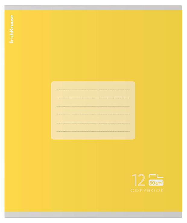 Тетрадь ErichKrause FineLine А5+ в клетку 12 л, 1 шт в ассортименте
