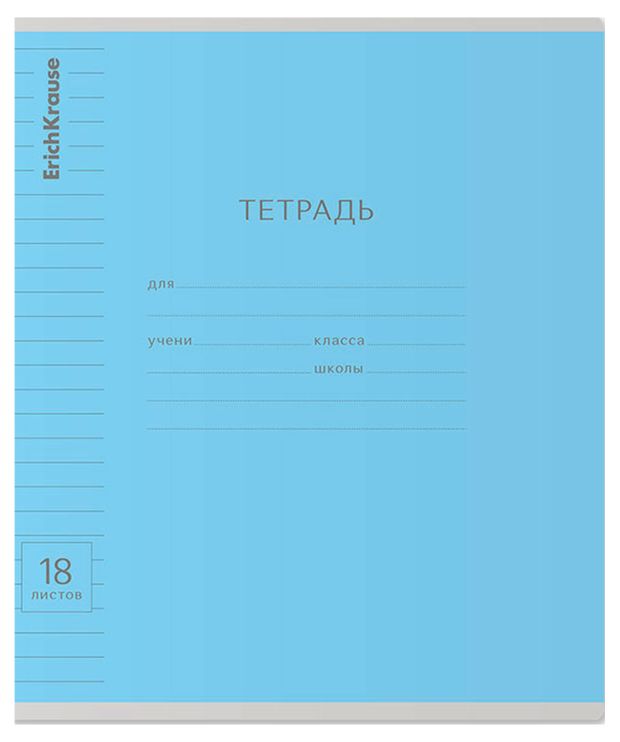 Тетрадь ErichKrause Классика Visio А5+ в линейку 18 л, 1 шт в ассортименте