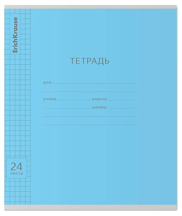 Тетрадь ErichKrause Классика Visio А5+ в клетку 24 л, 1 шт в ассортименте