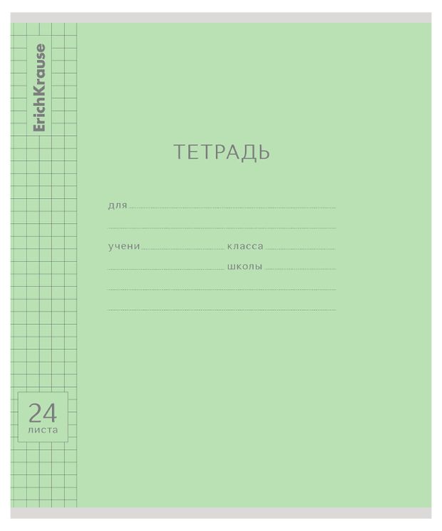Тетрадь ErichKrause Классика Visio А5+ в клетку 24 л, 1 шт