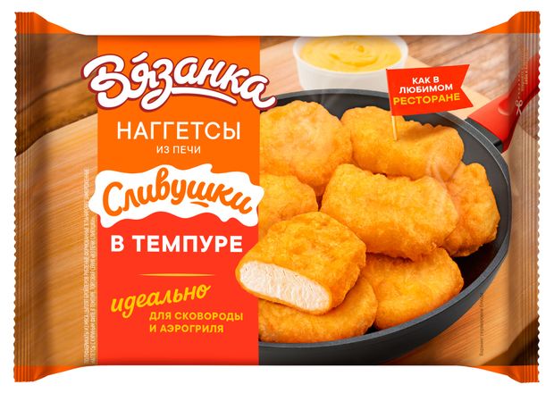 Наггетсы куриные Вязанка в темпуре замороженные, 230 г