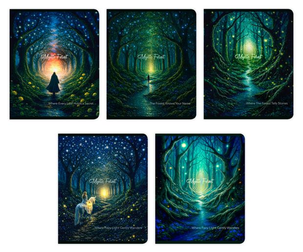 Academy Style Тетрадь Academy Style Mystie forest скрепка А5 в клетку 48 л, 1 шт в ассортименте