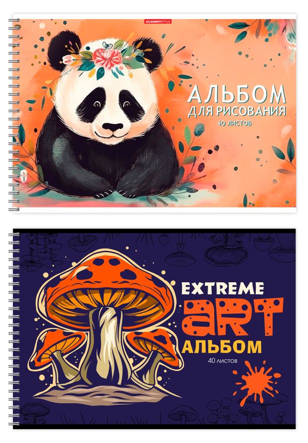 Альбом для рисования Academy Style А4 40 л, 1 шт в ассортименте